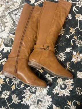 Women's Over-the-Knee Riding Boots in Tan